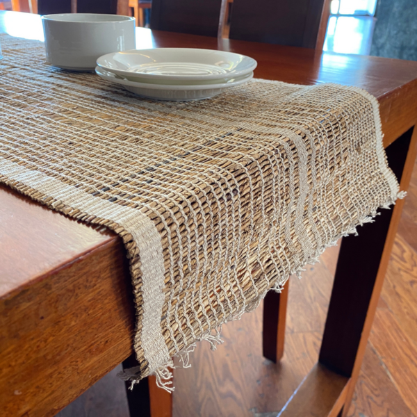 Natural Handloom Woven Eco Friendly Banana Fiber Runner(48x24Inches,Off White) freeshipping - fabartistry