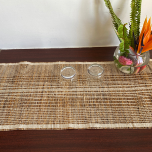 Natural Handloom Woven Eco Friendly Banana Fiber Runner(48x24Inches,Off White) freeshipping - fabartistry