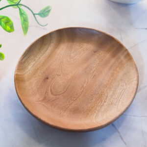 Pure Neem Wood Serving Saucer Plate/Tray(set of 2)