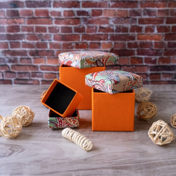 Eco-friendly Multipurpose Ajrak/Block printed Storage Boxes Pack of 3