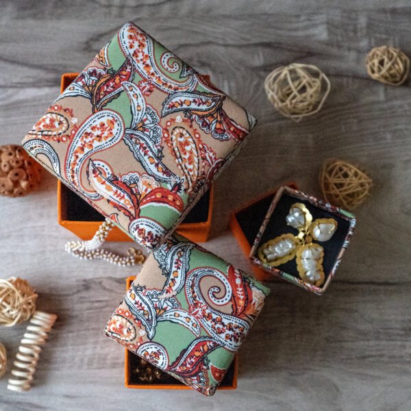 Eco-friendly Multipurpose Ajrak/Block printed Storage Boxes Pack of 3