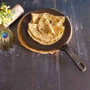 Cast Iron Roti Tawa with Elevated Handle(10 Inches)