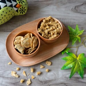 Neem Wood Snack Bowls with a Serving Tray