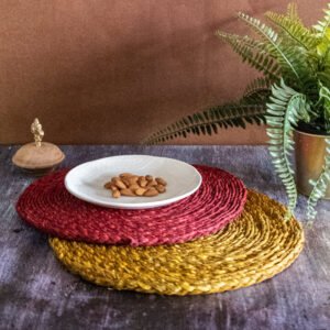 Sabai/River Grass Natural Round Placemats(set of 2 , 12