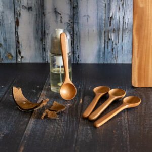 Neem Wood Oil and Ghee Spoons Pack of 4