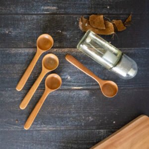 Neem Wood Oil and Ghee Spoons Pack of 4