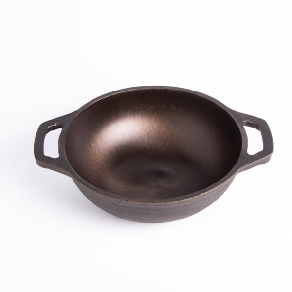 Pre-seasoned Cast Iron Small Kadai (8 Inches)