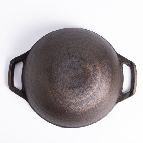 Pre-seasoned Cast Iron Small Kadai (8 Inches)