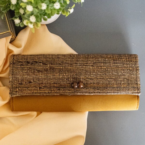 Banana Fiber Clutch For Women (Brown)