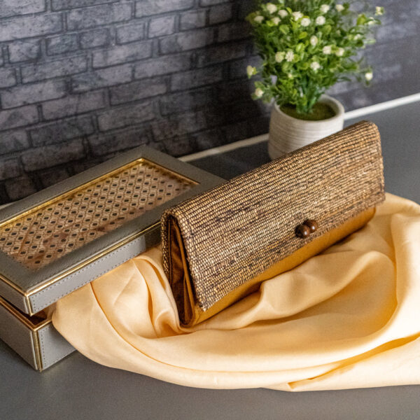 Banana Fiber Clutch For Women (Brown)