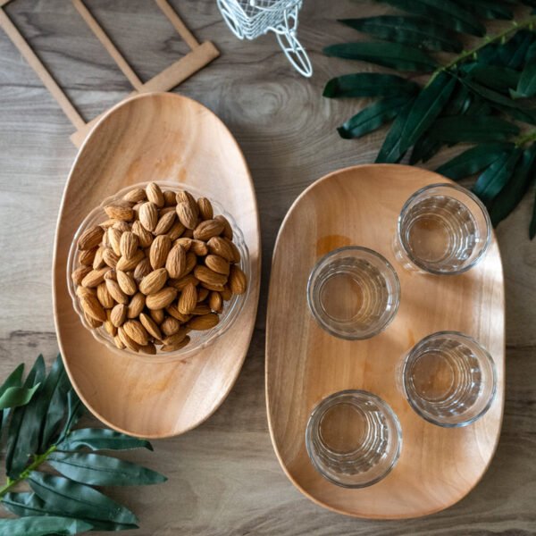 Neem Wood Trays/Serving Plate (Set of 2)