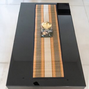 River Grass Table Runner ( Black)