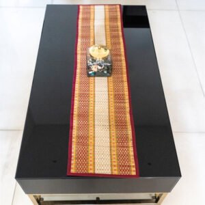 River Grass Table Runner (Maroon)