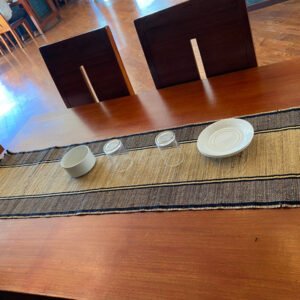 Handmade Banana Fiber Dining Table Runner 1 Piece, Black Colour